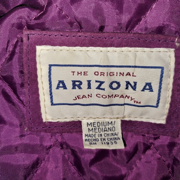 Vintage Purple Suede Quilted Bomber by Arizona Jean Co. - Picture 2 of 11